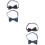 4Pcs Pre-Tied Adjustable Kids Bow Ties Polyester Multi- 6