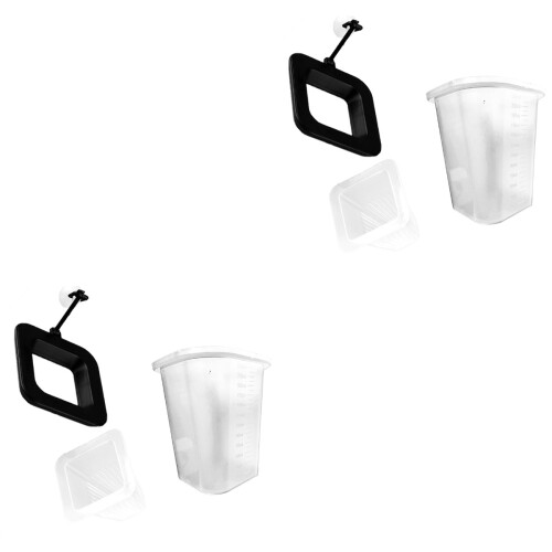 2Pcs Floating Fish Feeding Cup with Sucker for Aquarium Blood Worms 2