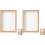 2Pcs Wooden Keepsake Box Flower Pressed Frame Khaki Display Holder 2