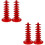 4Pcs Stable Red PP Lollipop Holder Multi-Layer Display Stand 8