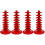 4Pcs Stable Red PP Lollipop Holder Multi-Layer Display Stand 4
