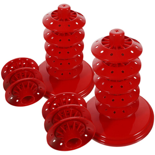 4Pcs Stable Red PP Lollipop Holder Multi-Layer Display Stand 1
