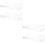 4Pcs Wall Mounted Acrylic Rack Transparent Storage Shelf 6