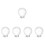 5Pcs Clear Crystal Balls 3D System Model for Home Decor 5