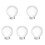 5Pcs Clear Crystal Balls 3D System Model for Home Decor 2