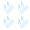 400Pcs Blue Plastic Tweezers Small Disposable Beads Holder 6