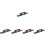 5Pcs Shuffleboard Table Accessories Dark Red Brush Wood and Polyester 7