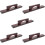 5Pcs Shuffleboard Table Accessories Dark Red Brush Wood and Polyester 9