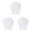 3Pcs Cotton Kids White Coats Simple Cosplay Uniform 2