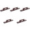 5Pcs Shuffleboard Table Accessories Dark Red Brush Wood and Polyester 5