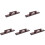 5Pcs Shuffleboard Table Accessories Dark Red Brush Wood and Polyester 4