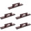 5Pcs Shuffleboard Table Accessories Dark Red Brush Wood and Polyester 8