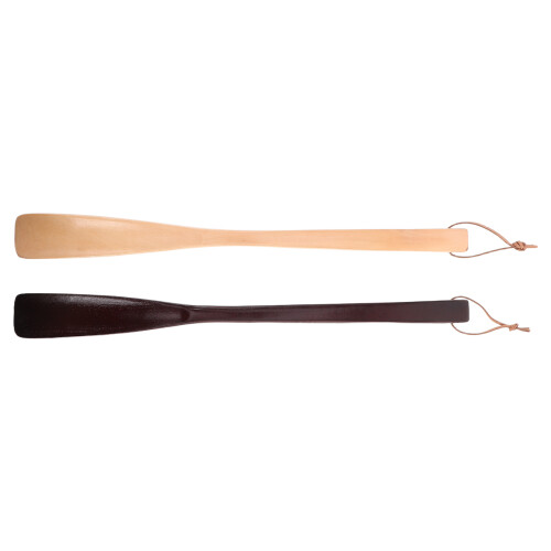 4Pcs Solid Wood Standing Shoe Horn Long Handle for Seniors Multi-Color 1