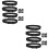 2Sets Black Suitcase Packing Strap Set with Tags for Secure Travel 5