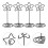 20Pcs Black Metal Table Number Stands Multipurpose Photo Holders 11