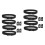 2Sets Black Suitcase Packing Strap Set with Tags for Secure Travel 3