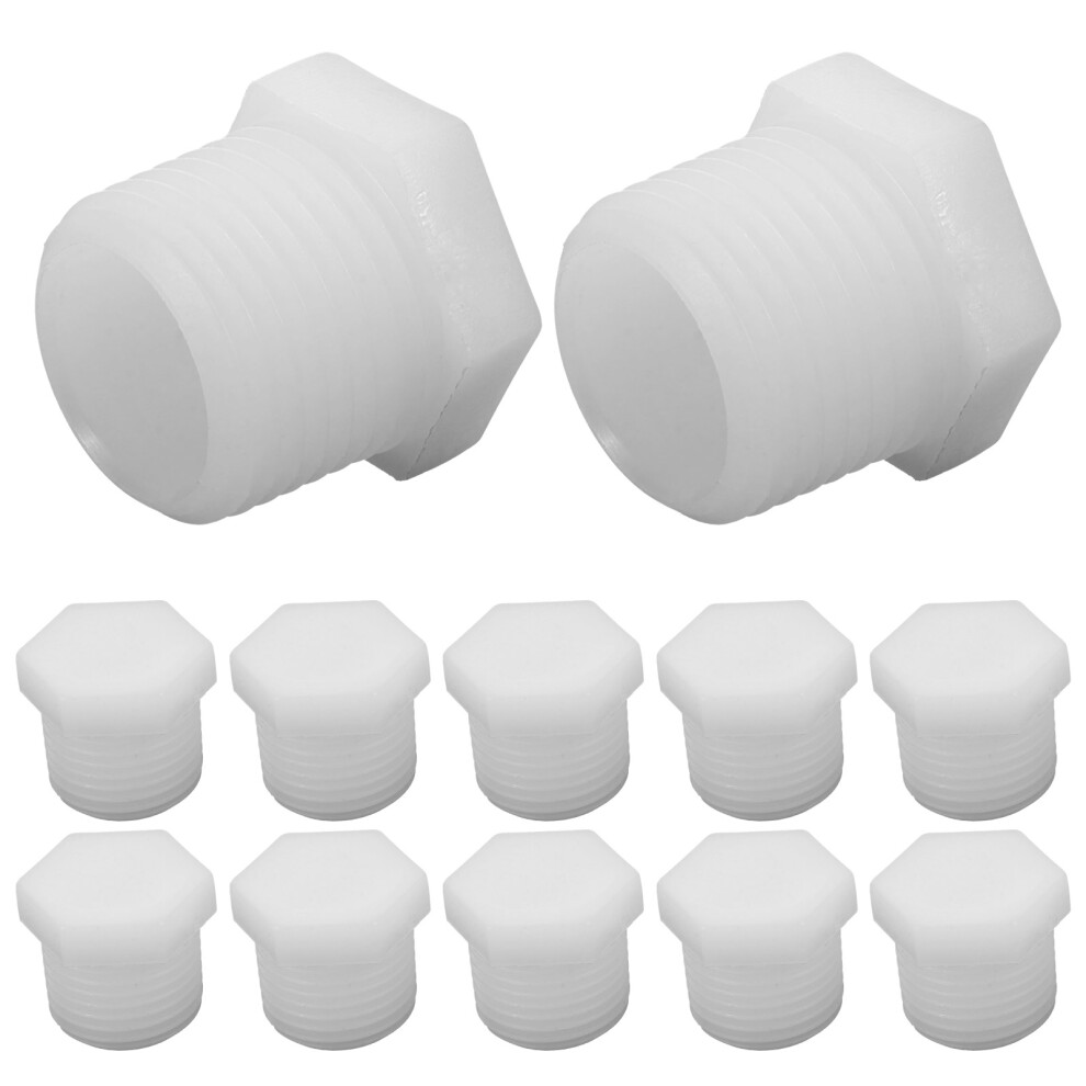 48Pcs Rv Water Heater Drain Plugs Pvc Stoppers For Camper Use White 3011102272520