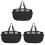 3Pcs Collapsible Laundry Hamper Black Storage Basket 3