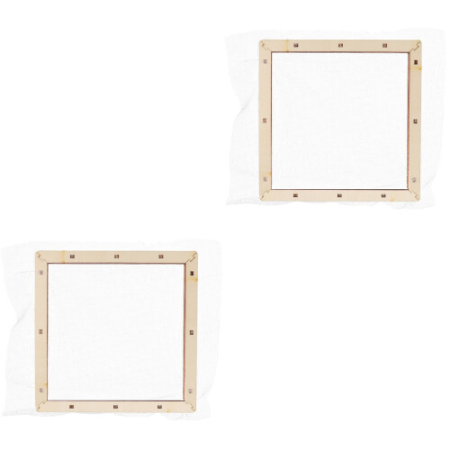 2Pcs Compact Wooden Paper Making Frame with Mesh Screen for DIY Crafts 2
