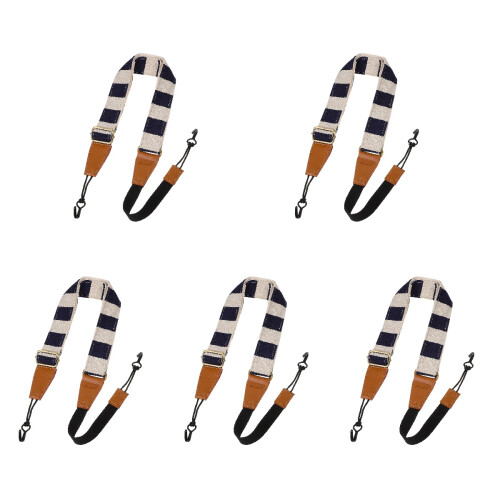 5Pcs Cotton Ukulele Shoulder Strap Adjustable Multi-Color Belt 1