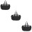 3Pcs Collapsible Laundry Hamper Black Storage Basket 8