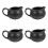 4Pcs Black Small Ceramic Milk Container Creamer Pitcher Set 7