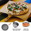 2Pcs Black Non-Stick Pizza Baking Pan Folding Handle Bbq Tray 4