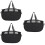 3Pcs Collapsible Laundry Hamper Black Storage Basket 6