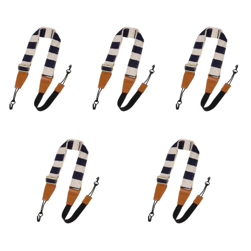 5Pcs Cotton Ukulele Shoulder Strap Adjustable Multi-Color Belt 2