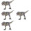 4Pcs Educational Dinosaur Toys Green Plastic Simulation Animal Statues 7
