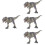 4Pcs Educational Dinosaur Toys Green Plastic Simulation Animal Statues 6