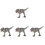 4Pcs Educational Dinosaur Toys Green Plastic Simulation Animal Statues 2