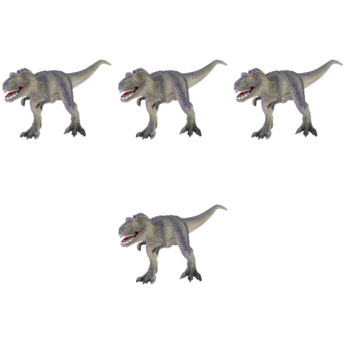 4Pcs Educational Dinosaur Toys Green Plastic Simulation Animal Statues 2