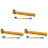 3Pcs Wooden Bamboo Toothbrush Blue Soft Bristle Comfortable Grip 2
