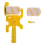 5Sets Paint Roller Wall Brush Kit Yellow for Home Surface Painting 1