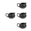 4Pcs Black Small Ceramic Milk Container Creamer Pitcher Set 3