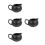 4Pcs Black Small Ceramic Milk Container Creamer Pitcher Set 2
