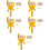 5Sets Paint Roller Wall Brush Kit Yellow for Home Surface Painting 7