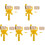 5Sets Paint Roller Wall Brush Kit Yellow for Home Surface Painting 2