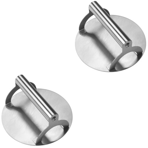 2Pcs Kitchen Gadget Stainless Steel Burger Maker Ergonomic Patty Press 2