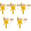 5Sets Paint Roller Wall Brush Kit Yellow for Home Surface Painting 3