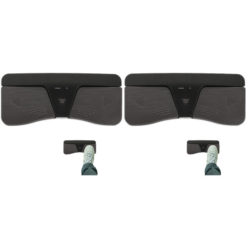 2Pcs Wireless Music Turner Pedals Black Plastic Simple Page Turning 1