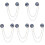 5Pcs Assorted Color Evil Eye Brooch Chain Pins for Sweaters Scarves 2