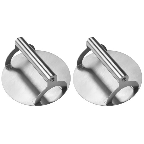 2Pcs Kitchen Gadget Stainless Steel Burger Maker Ergonomic Patty Press 1