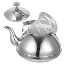 2Pcs Stainless Steel Tea Kettles for Home Use Silver Metal Pot