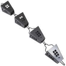 2Pcs Black Decorative Rain Chain for Home Gutter Downspout Drainage