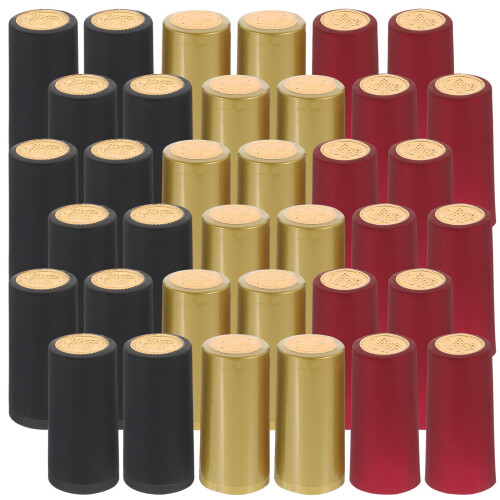 300Pcs PVC Heat Shrink Capsules Assorted Color Covers