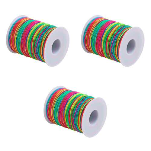 3Pcs Multi Color Elastic Thread for Beads and DIY Bracelet Making 1