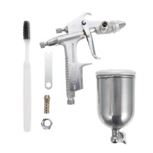 1Set Silver Paint Sprayer Auto Car Supplies Airbrush Tool