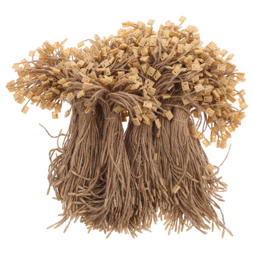 5000Pcs Brown Clothes Tag Rope with Plastic Locker for Easy Hanging